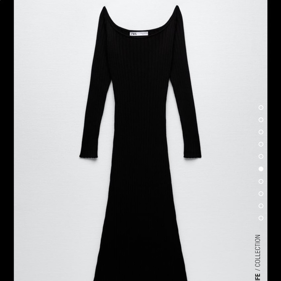 🆕 Zara Cut Out Rib Dress SIZE Medium - Picture 6 of 11